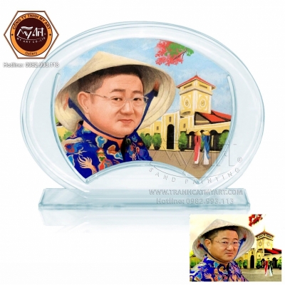 Tranh Cát Chân Dung: MR. ONO SHINJI - Tổng giám đốc KEWPIE VIỆT NAM