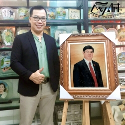 Tranh Cát Chân Dung: ÔNG TRẦN ĐÌNH VĂN (Phó Bí thư thường trực Tỉnh ủy Lâm Đồng)