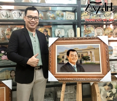 CDT 3000 - TRANH CÁT CHÂN DUNG  - CHỦ TỊCH SỞ GD CHỨNG KHOÁN TPHCM