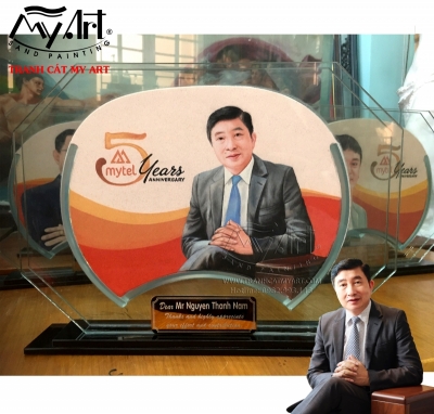 T/p: Tranh Cát Chân Dung: ĐẠI TÁ NGUYỄN THANH NAM - Phó Tổng Giám đốc Tập Đoàn Mytel tại Myanmar